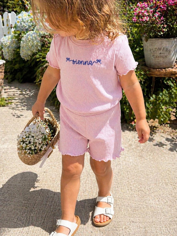 Baby Girl Ribbed Lounge Set