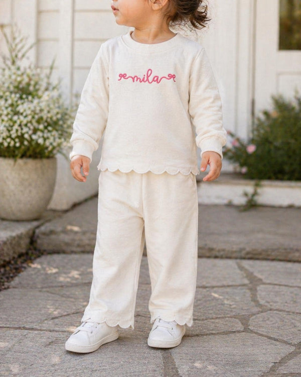 Scalloped Cotton Baby Set
