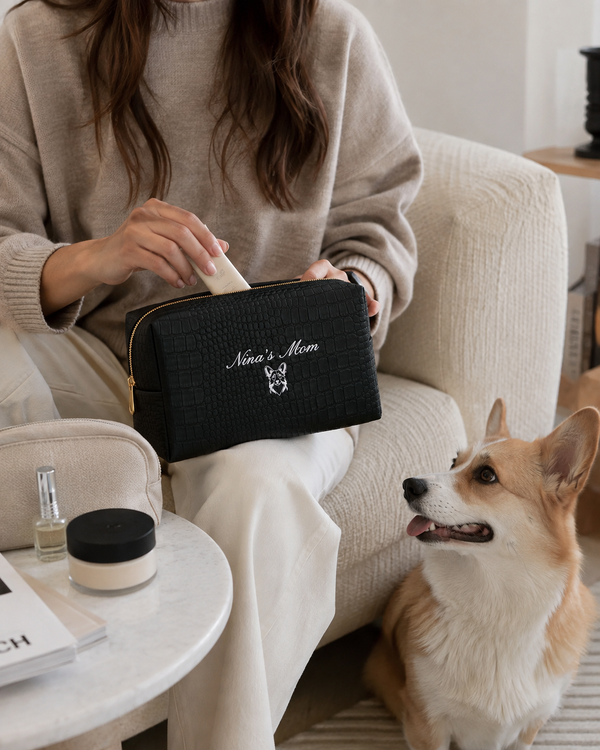 Pet Portrait Makeup Bag
