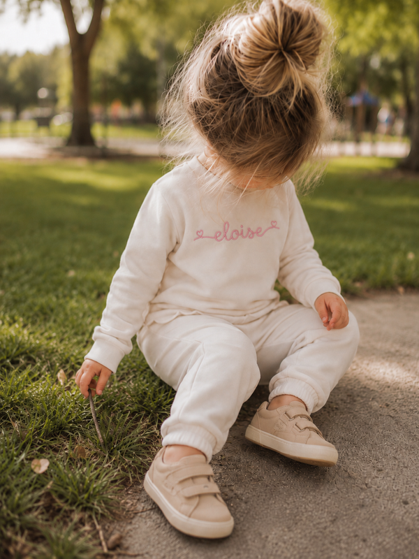 Heart Name Baby Sweat Set