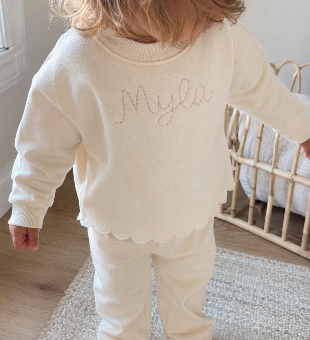 Scalloped Baby Sweatsuit